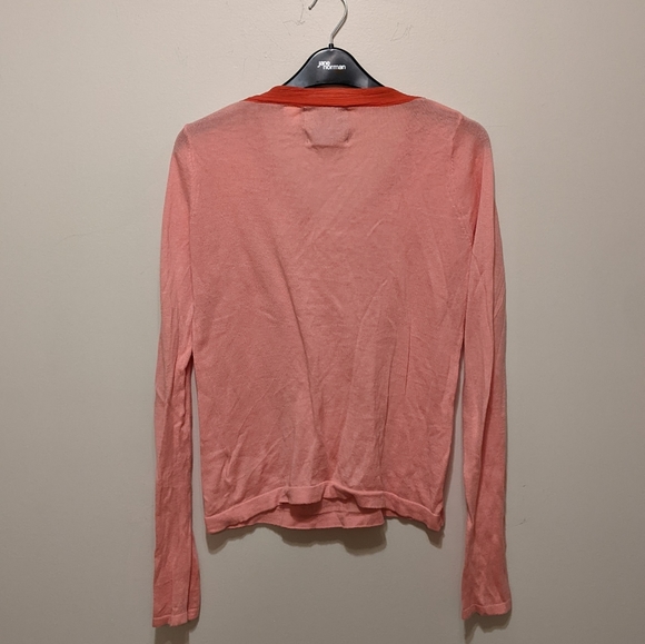 Anthropologie Thin Knit Peach Top - Picture 3 of 6